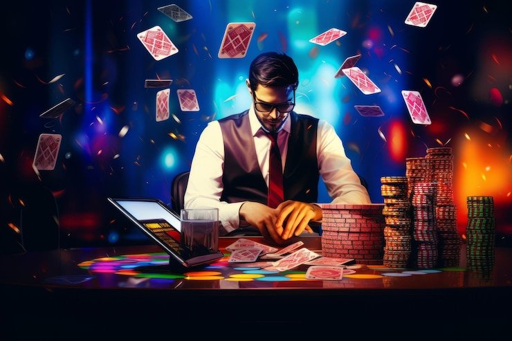 Tampilan kontrol taruhan dan panel akun di Dragon Fishing permata slot